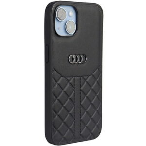 Audi Hülle Backcover Q8 Serie Echtleder für iPhone 13 Schwarz