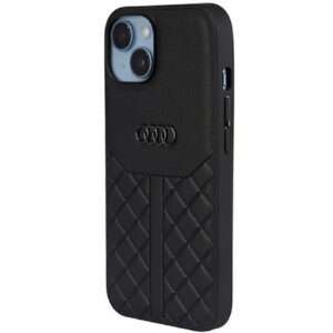 Audi Hülle Backcover Q8 Serie Echtleder für iPhone 13 Schwarz