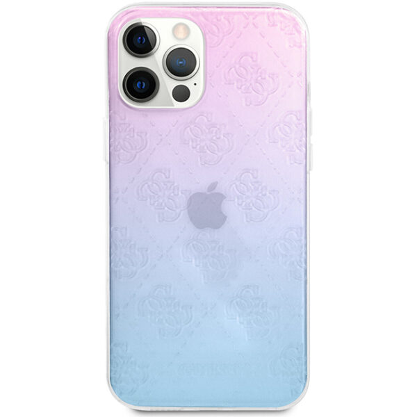 Guess Hülle iPhone 12 Pro Max 6,7" Blau&Rosa Hartcase 4G 3D Pattern Collection