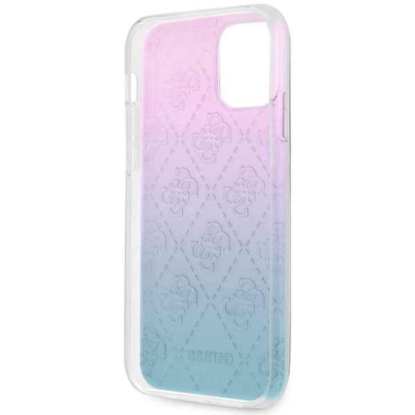 Guess Hülle iPhone 12 Pro Max 6,7" Blau&Rosa Hartcase 4G 3D Pattern Collection