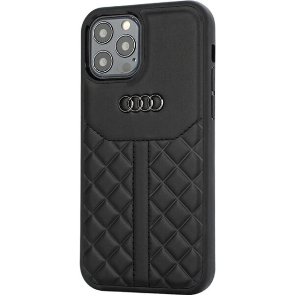 Hülle Audi Echtleder AU-TPUPCIP13P-Q8/D1-BK iPhone 13 Pro schwarz Hardcase