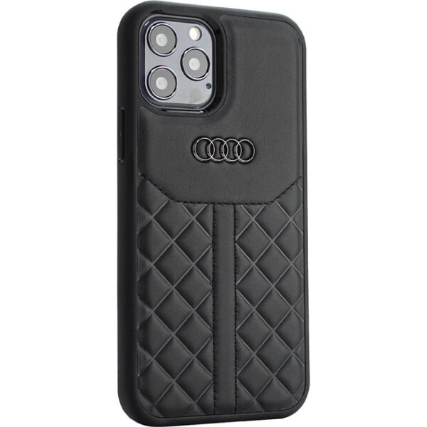 Hülle Audi Echtleder AU-TPUPCIP13P-Q8/D1-BK iPhone 13 Pro schwarz Hardcase