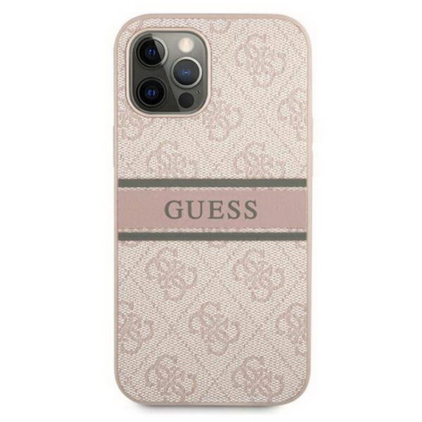 Hülle Guess GUHCP12L4GDPI Hardcase 4G Stripe Pink iPhone 12 Pro Max