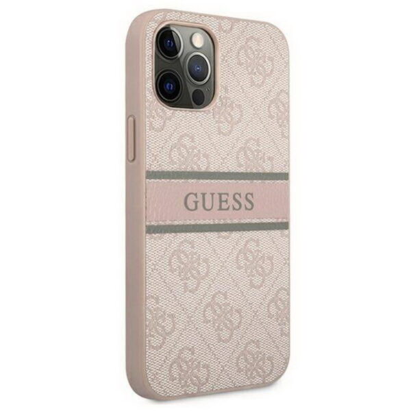 Hülle Guess GUHCP12L4GDPI Hardcase 4G Stripe Pink iPhone 12 Pro Max