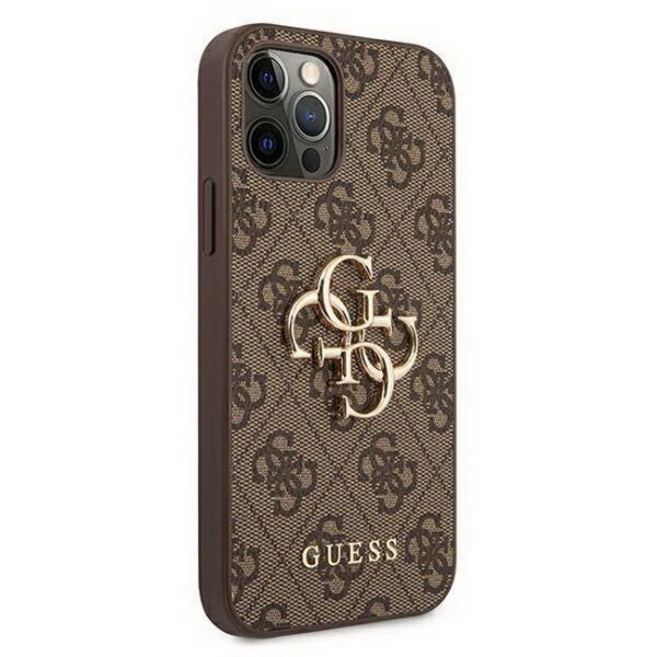 Hülle Guess GUHCP12L4GMGBR 4G Big Metal Logo iPhone 12 Pro Max Hardcase braun