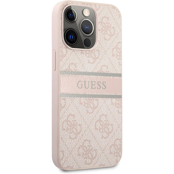 Hülle Guess GUHCP12L4GDPI Hardcase 4G Stripe Pink iPhone 12 Pro Max