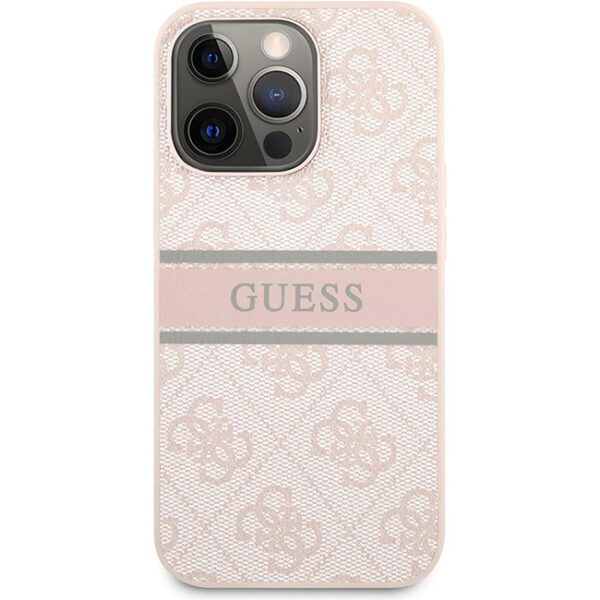 Hülle Guess GUHCP12L4GDPI Hardcase 4G Stripe Pink iPhone 12 Pro Max