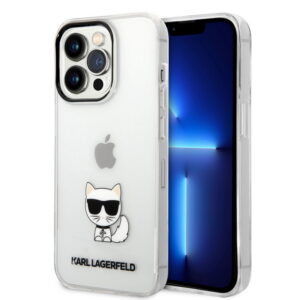 Hülle Karl Lagerfeld KLHCP14LCTTR Choupette Body Hardcase transparent iPhone 14 Pro