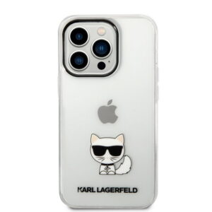 Hülle Karl Lagerfeld KLHCP14LCTTR Choupette Body Hardcase transparent iPhone 14 Pro