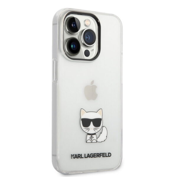 Hülle Karl Lagerfeld KLHCP14LCTTR Choupette Body Hardcase transparent iPhone 14 Pro