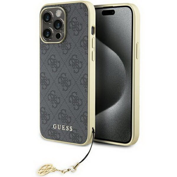 Dassignal-Guess-4G-Charms-Collection-Hulle-fur-iPhone-15-Pro-Max-Grau-GUHCP15XGF4GGR