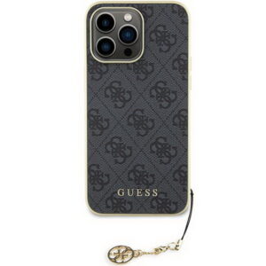 Dassignal-Guess-4G-Charms-Collection-Hulle-fur-iPhone-15-Pro-Max-Grau-GUHCP15XGF4GGR