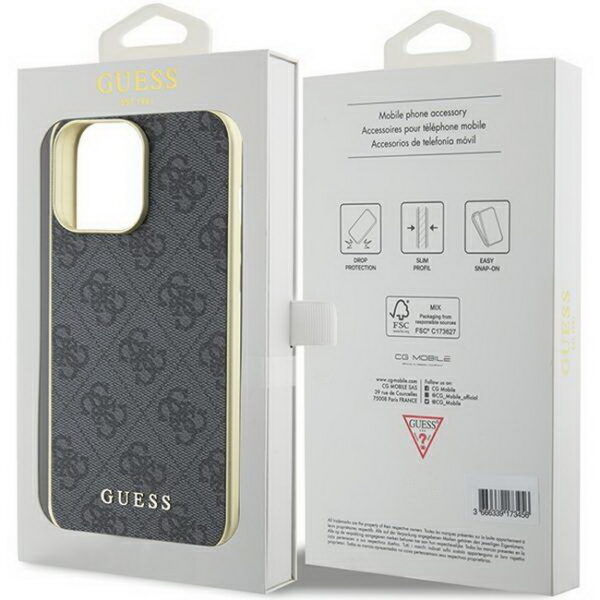 Dassignal-Guess-4G-Charms-Collection-Hulle-fur-iPhone-15-Pro-Max-Grau-GUHCP15XGF4GGR