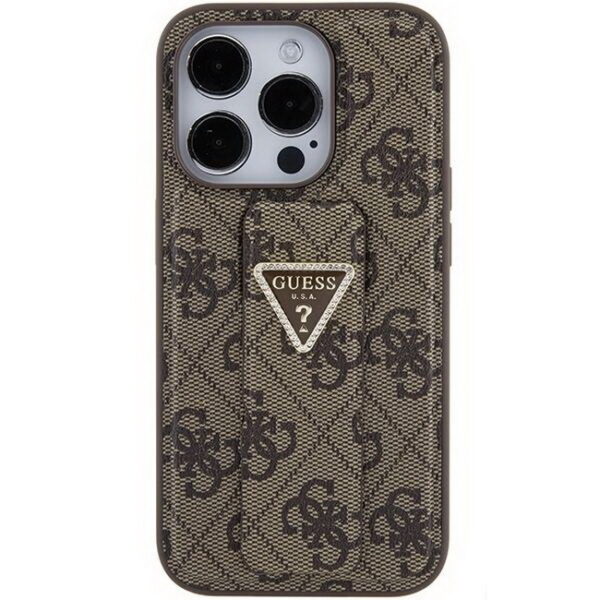 Guess-Grip-Stand-4G-Triangle-Strass-case-for-iPhone-15-Pro-Max-brown-GUHCP15XPGS4TDW-dassignal