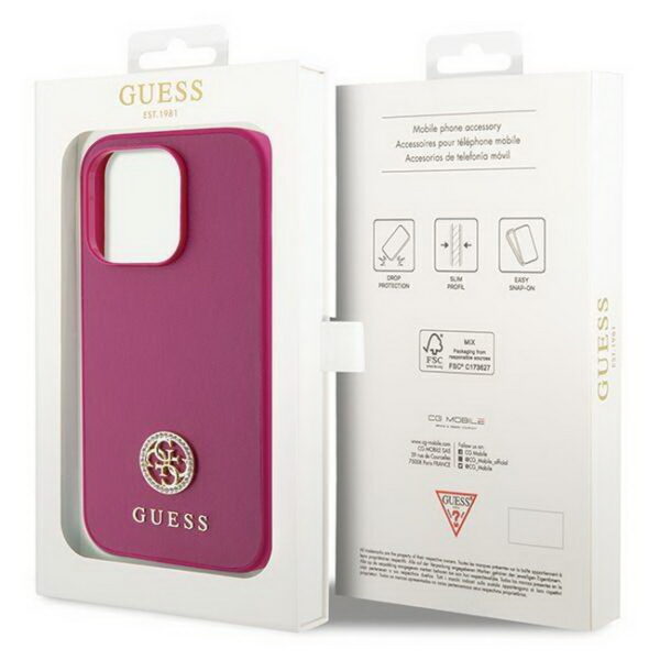 Guess-quot-rosa-rosa-Hardcase-Strass-Metall-Logo-iPhone-15-Pro-Max-GUHCP15XPS4DGPP- dassignal.de