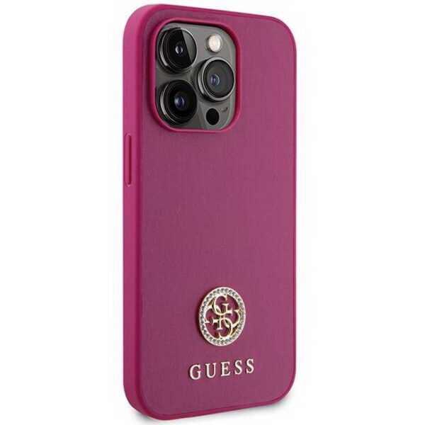 Guess-quot-rosa-rosa-Hardcase-Strass-Metall-Logo-iPhone-15-Pro-Max-GUHCP15XPS4DGPP- dassignal.de