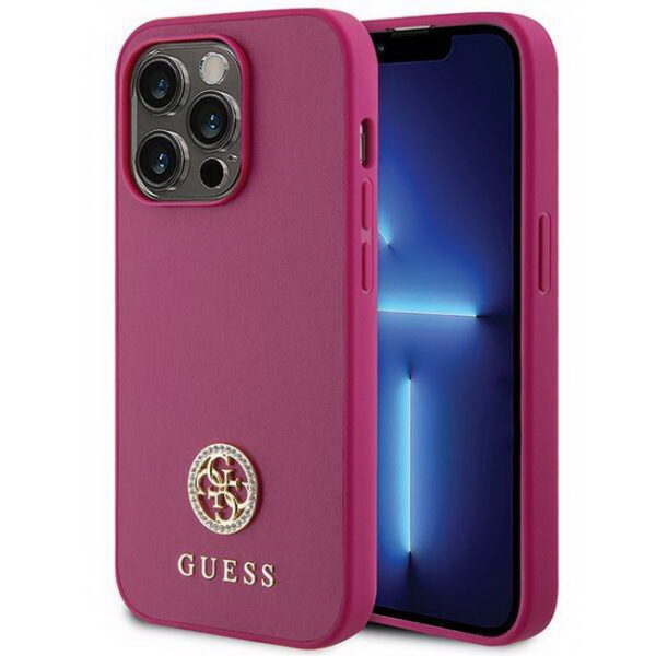 Guess-quot-rosa-rosa-Hardcase-Strass-Metall-Logo-iPhone-15-Pro-Max-GUHCP15XPS4DGPP- dassignal.de