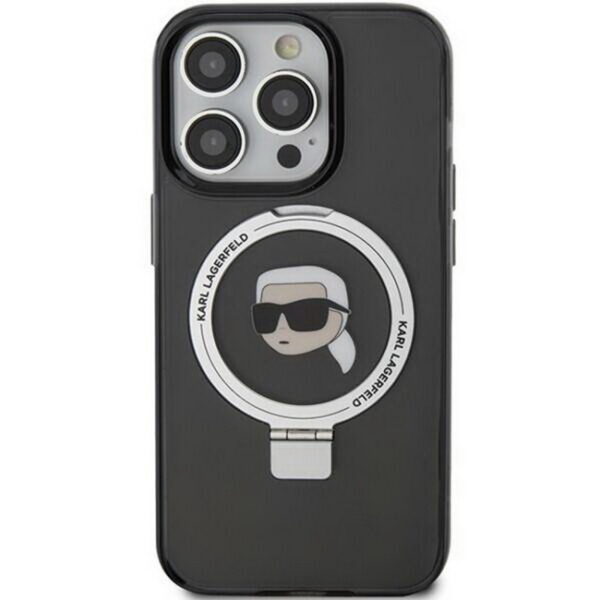 Hülle Karl Lagerfeld Case Ring Stand-Karl Head MagSafe-KLHMP15XHMRSKHK-iPhone 15 Pro Max-dassignal.de-Wiesbaden