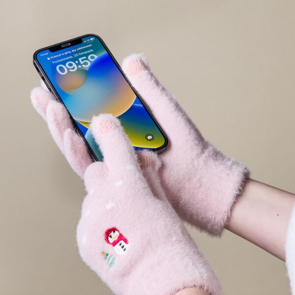 Winter Telefon-handschuhe Damen-Schneemann-Weihnachtsbaum-Dassignal Handy-Shop-Wiesbaden-Mobile-Smartphone-Zubehör